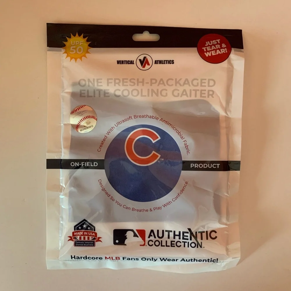 Authentic Collection Chicago Cubs Breathable Antimicrobial Fabric Elite Gaiter